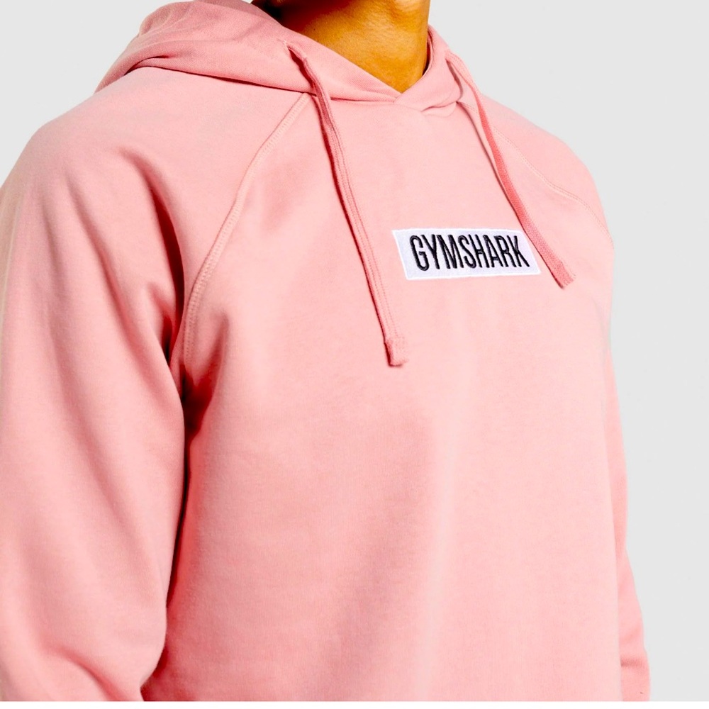 GYMSHARK Front and Center Hoodie in pink/peach size Small